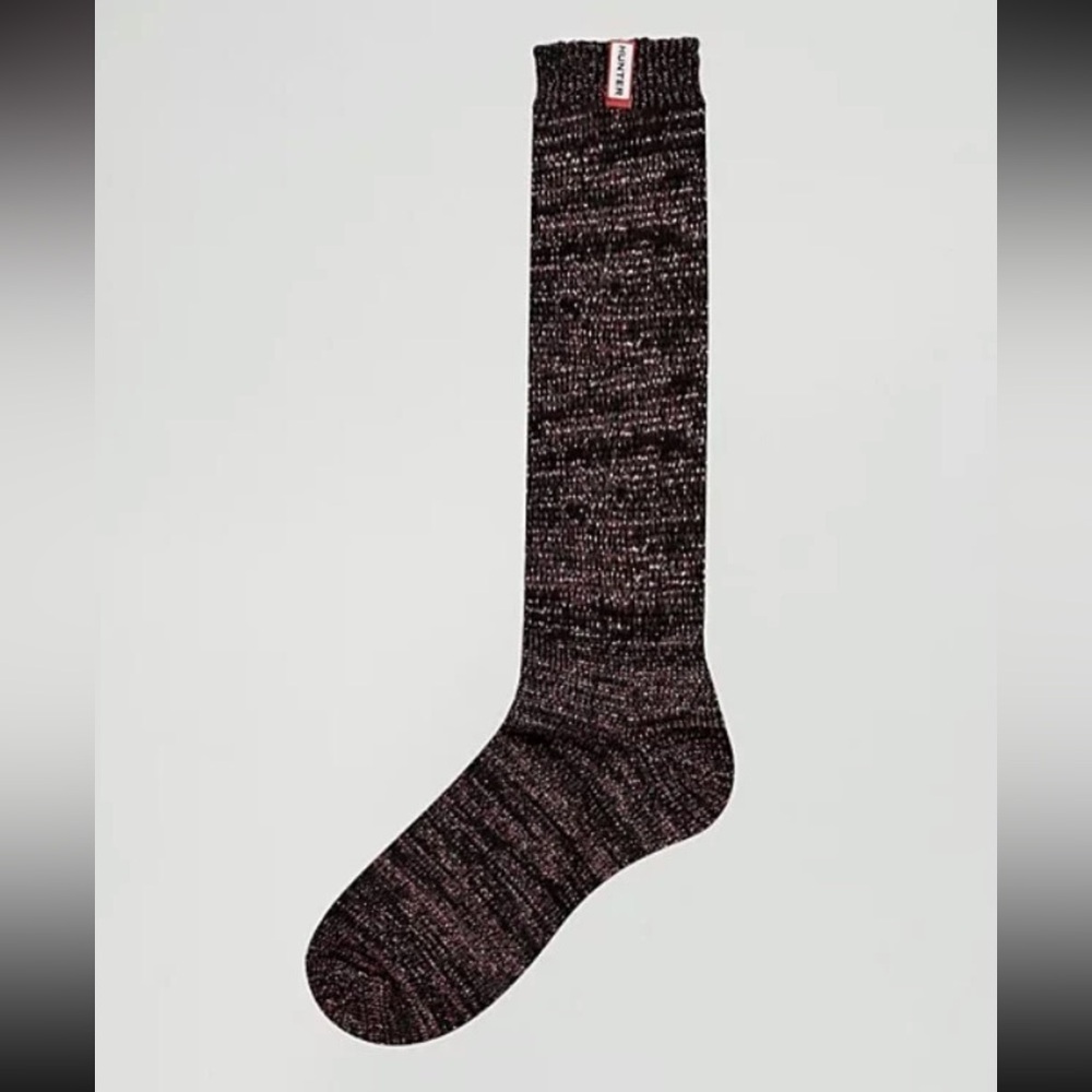 HUNTER Aurora Borealis Knee High Knit Socks Hyper Pink Metallic M/L BRAND NEW